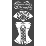 STAMPERIA PRINCESS MEDIA STENCIL - ШАБЛОН 12Х25 СМ - KSTDL39