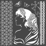 STAMPERIA HORTENSIA STENCIL - ШАБЛОН 18 Х 18 СМ - KSTDQ40