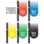 CHAMELEON МАРКЕРИ КОМПЛЕКТ - 5 ЦВ PRIMARY TONES CT0502 - Изображение 2
