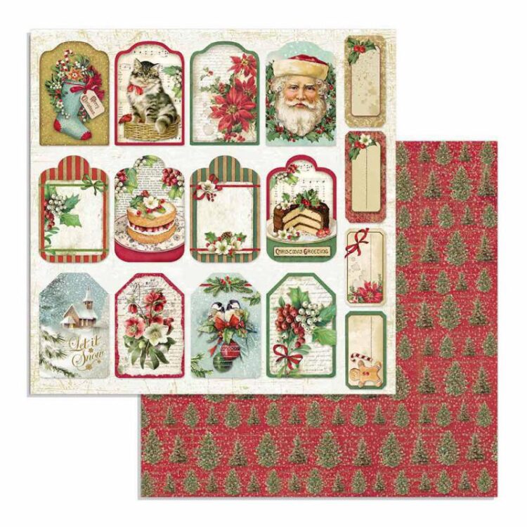 SBB706 STAMPERIA CLASSIC CHRISTMAS КАРТОН 30,5/30,5 СМ - SBB706 - Изображение 1