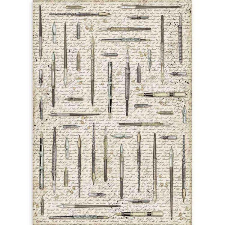 STAMPERIA CLLIGRAPHY ДЕКУПАЖНА ХАРТИЯ А3 - DFSA3082 - Изображение 1