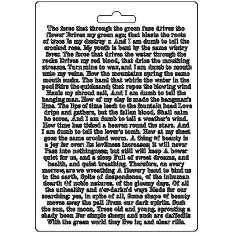K3PTA561 STAMPERIA JOURNAL, CALLIGRAPHY SOFT MOULD A5 K3PTA561 - Изображение 1