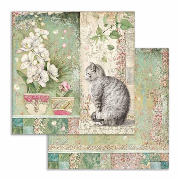 SBB752 STAMPERIA ORCHIDS AND CATS КАРТОН 30,5/30,5 СМ - SBB752 - Изображение 1