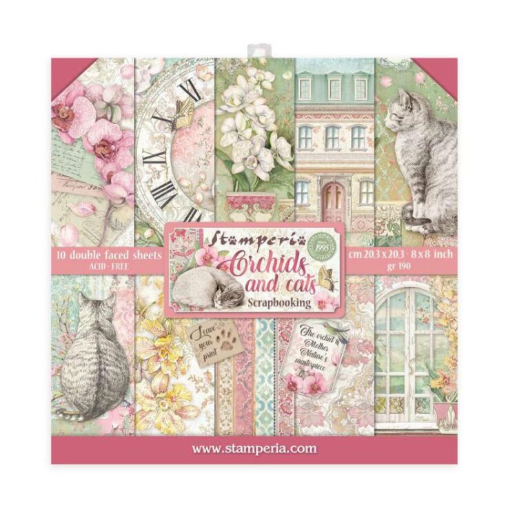 STAMPERIA ORCHIDS AND CATS БЛОКЧЕ 20,3/20,3 СМ - SBBS26 - Изображение 1