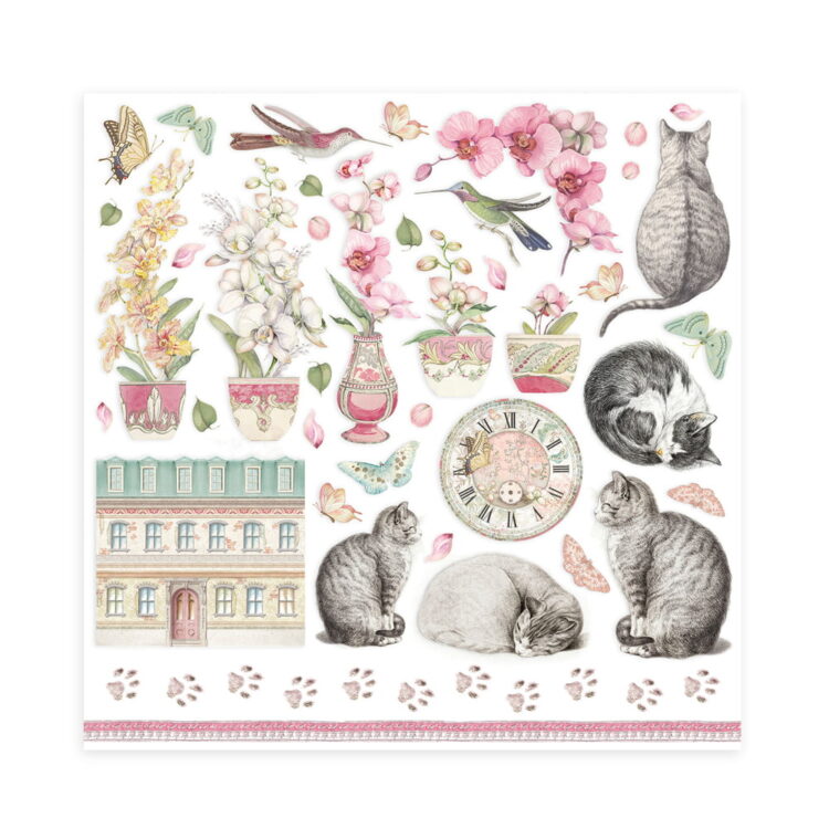 STAMPERIA ORCHIDS AND CATS БЛОКЧЕ 20,3/20,3 СМ - SBBS26 - Изображение 4