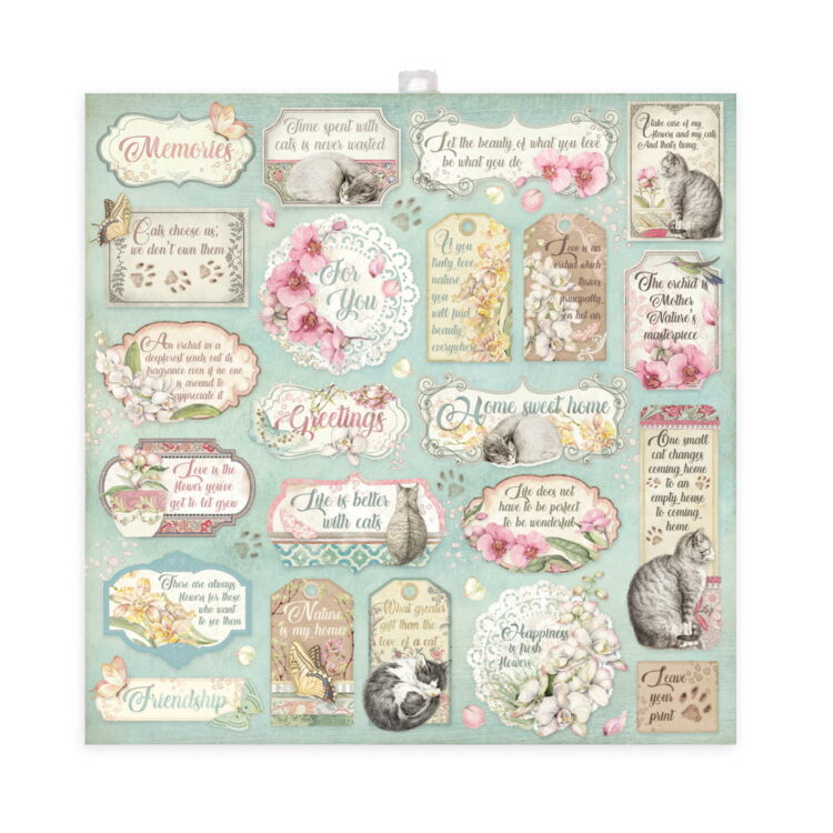 STAMPERIA ORCHIDS AND CATS БЛОКЧЕ 20,3/20,3 СМ - SBBS26 - Изображение 3