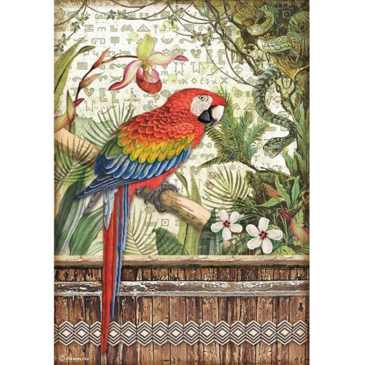 STAMPERIA AMAZONIA ДЕКУПАЖНА ОРИЗОВА ХАРТИЯ А4 - DFSA4531 - Изображение 1
