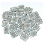 MOSAIKSTEIN МОЗАЙКА 10Х10Х4 ММ 1 КГ. S80-10B - СРЕБРО ГЛИТЕР