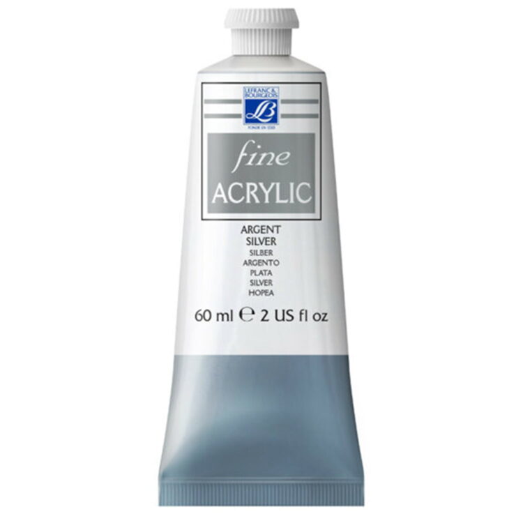 silver L&B АКРИЛНА БОЯ FINE 60 МЛ - SILVER 710 - Изображение 1