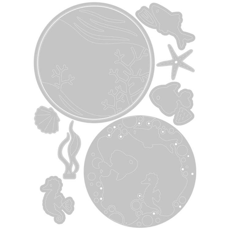 SIZZIX THINLITS ЩАНЦИ ЗА ИЗРЯЗВАНЕ - OCEAN SCENE - Изображение 2