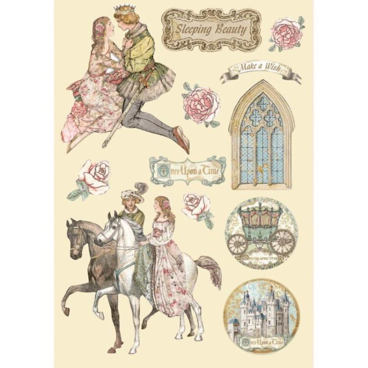 KLSP100 STAMPERIA SLEEPING BEAUTY ДЪРВЕНИ ФИГУРКИ ДЕКОРАЦИЯ KLSP100 - Изображение 1