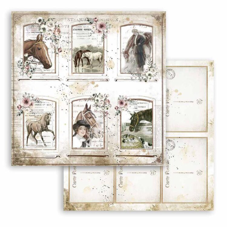 SBB802 STAMPERIA ROMANTIC HORSES КАРТОН 30,5/30,5 СМ - SBB802 - Изображение 1
