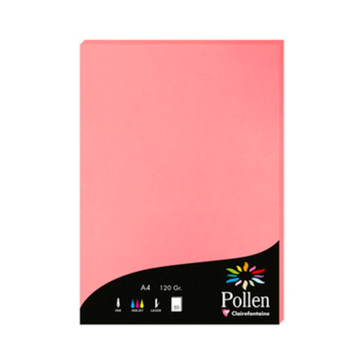 pollen_pink3 CLAIREFONTAINE ХАРТИЯ A4 120 ГР. - ЛИЧИ - Изображение 1