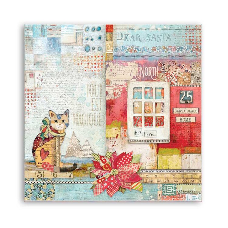 STAMPERIA CHRISTMAS PATCHWORK КАРТОН 31,5/30,5 СМ - SBB806 - Изображение 2