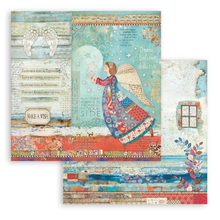 SBB807_1 STAMPERIA CHRISTMAS PATCHWORK КАРТОН 31,5/30,5 СМ - SBB807 - Изображение 1