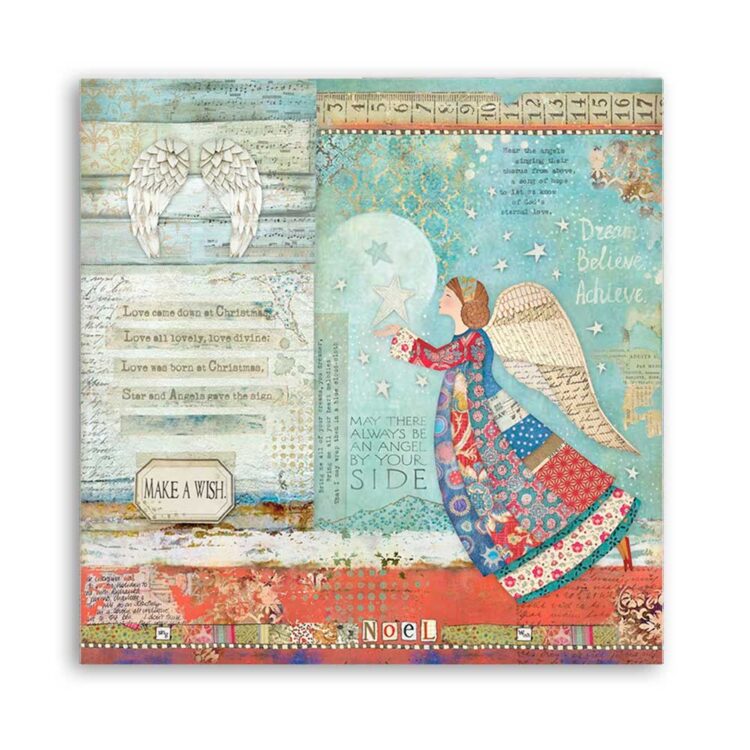 STAMPERIA CHRISTMAS PATCHWORK КАРТОН 31,5/30,5 СМ - SBB807 - Изображение 3