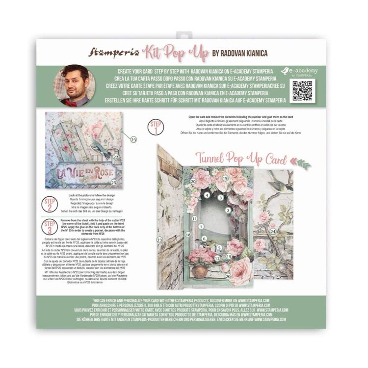 STAMPERIA HOUSE OF ROSES POP UP KIT 3D КАРТИЧКА - SBPOP05 - Изображение 2