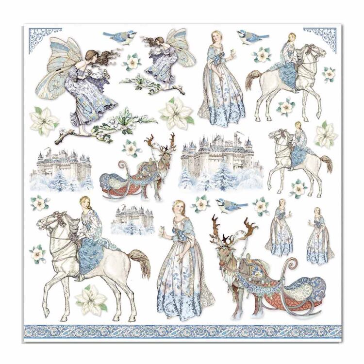 STAMPERIA WINTER TALES БЛОКЧЕ ХАРТИЯ 15,2/15,2 СМ - SBBXS04 - Изображение 3
