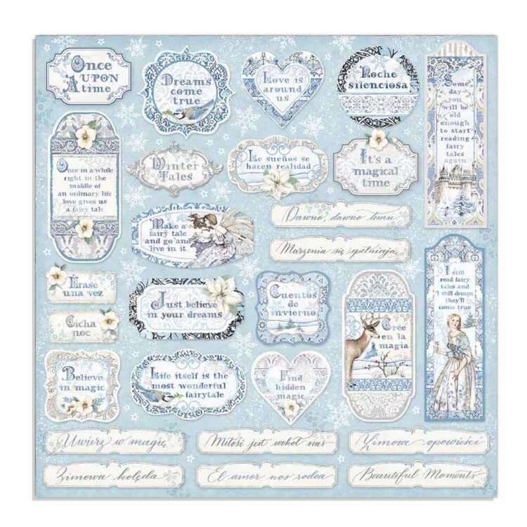 STAMPERIA WINTER TALES БЛОКЧЕ ХАРТИЯ 15,2/15,2 СМ - SBBXS04 - Изображение 2
