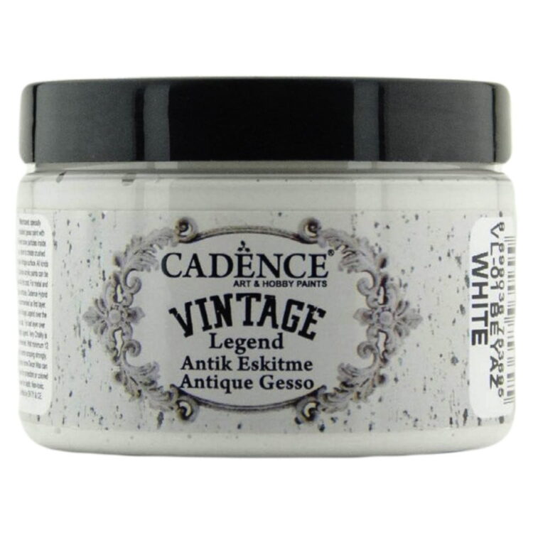 CADENCE АНТИЧНО ГЕСО VINTAGE LEGEND 150 МЛ. - WHITE VL-01 - Изображение 1
