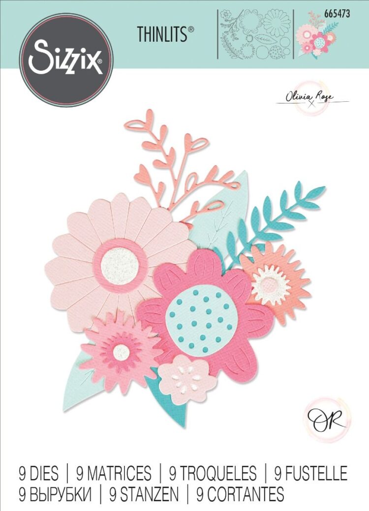 665473_bold_flowers_rgb SIZZIX THINLITS ЩАНЦИ ЗА ИЗРЯЗВАНЕ - BOLD FLOWERS - Изображение 1
