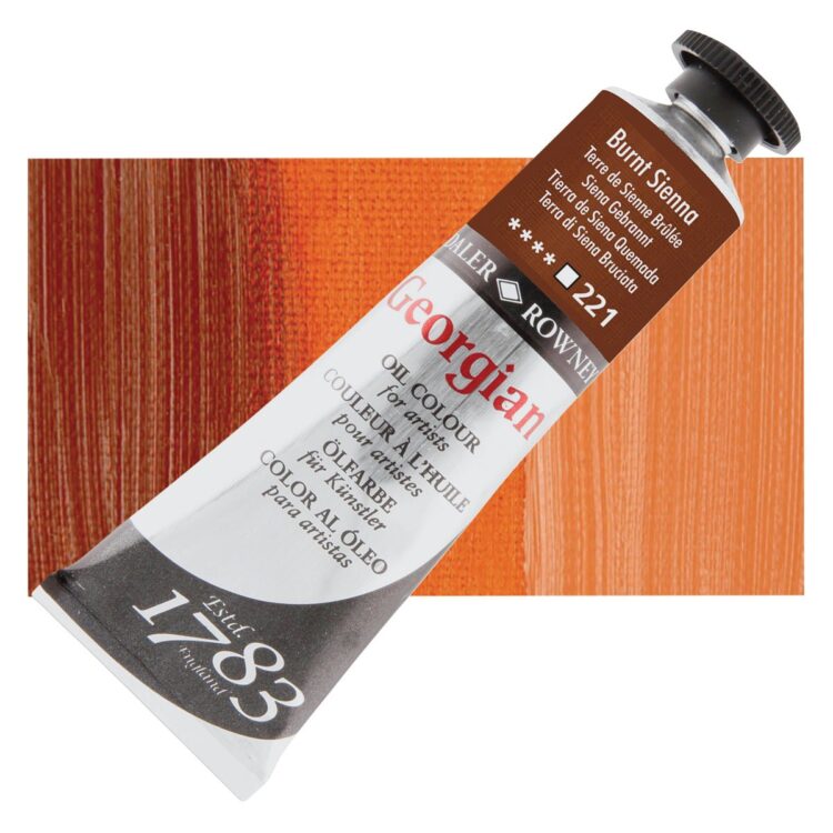 00485_BurntSienna_8043-l DALER ROWNEY МАСЛЕНА БОЯ GEORGIAN 38 МЛ. - BURNT SIENNA - Изображение 1