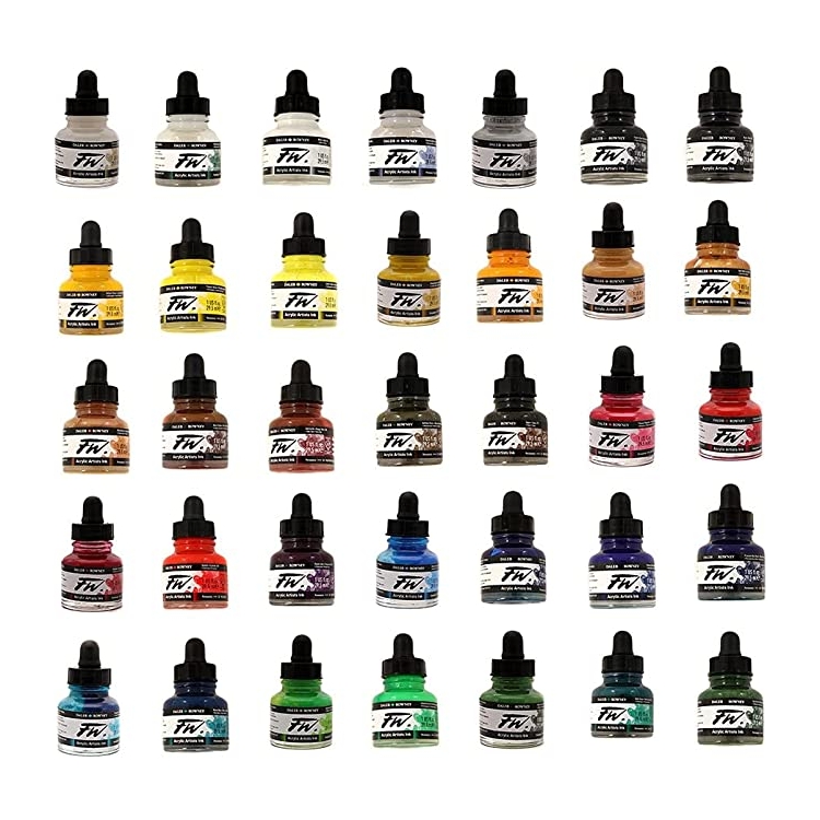 DALER ROWNEY АКРИЛЕН ТУШ FW 29,5 МЛ - WHITE 160029011 - Изображение 3