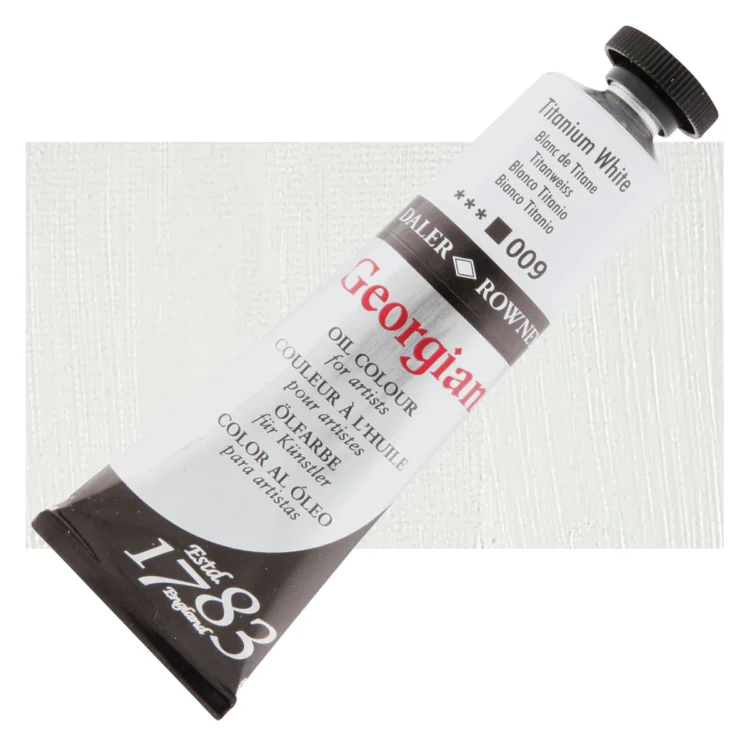 C1A19B48A9E77C02A7FBA59D8C_1584200458637 DALER ROWNEY МАСЛЕНА БОЯ GEORGIAN 38 МЛ - TITANIUM WHITE 009 - Изображение 1
