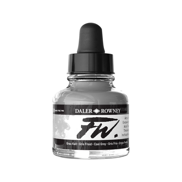 s07-0026p01wl DALER ROWNEY АКРИЛЕН ТУШ FW 29,5 МЛ - COOL GREY 160029053 - Изображение 1