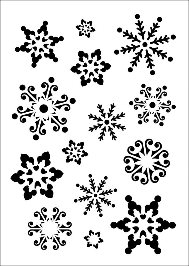 DAILY ART УНИВЕРСАЛЕН ШАБЛОН А5 SNOWFLAKES DA17ST0183 - Изображение 1