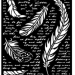 STAMPERIA FEATHERS MEDIA STENCIL-ШАБЛОН 20 Х 25 СМ - KSTD112