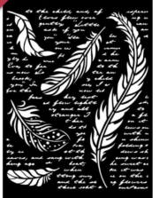 STAMPERIA FEATHERS MEDIA STENCIL-ШАБЛОН 20 Х 25 СМ - KSTD112