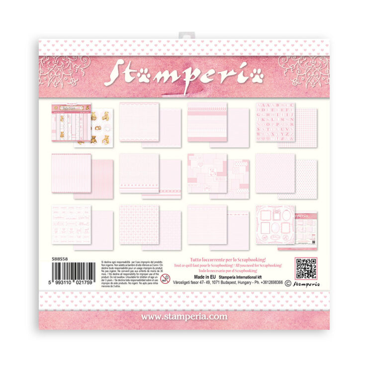 STAMPERIA BABYDREAM PINK БЛОКЧЕ ХАРТИЯ 30,5/30,5СМ - SBBL107 - Изображение 34