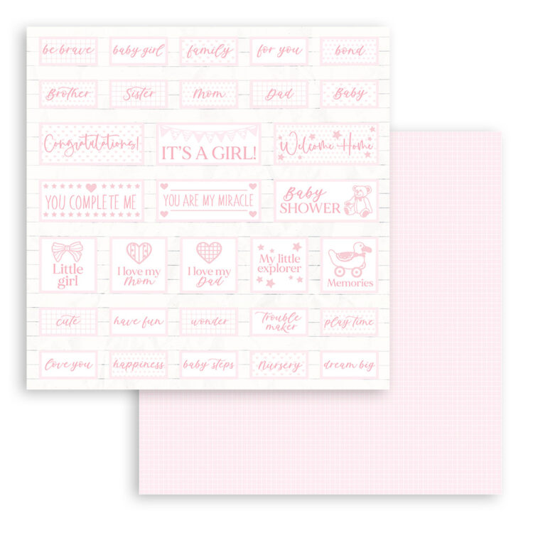 STAMPERIA BABYDREAM PINK БЛОКЧЕ ХАРТИЯ 30,5/30,5СМ - SBBL107 - Изображение 24