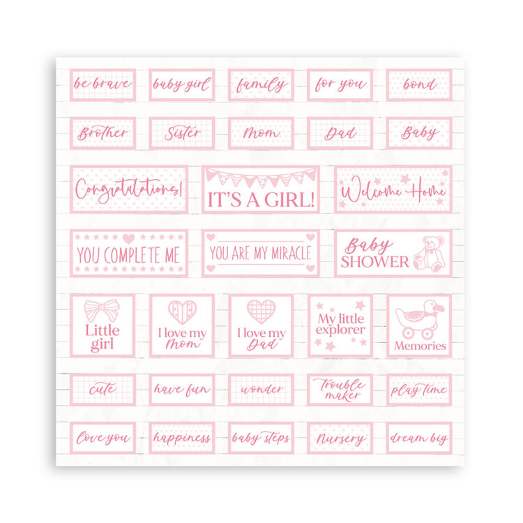 STAMPERIA BABYDREAM PINK БЛОКЧЕ ХАРТИЯ 30,5/30,5СМ - SBBL107 - Изображение 25