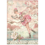 STAMPERIA SWEET WINTER ICE SKATER ХАРТИЯ А4 - DFSA4725