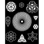 STAMPERIA COSMOS INFINITY STENCIL - ШАБЛОН 20Х25СМ - KSTD115