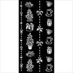 STAMPERIA CHRISTMAS STENCIL - ШАБЛОН 12 Х 25 СМ - KSTDL70