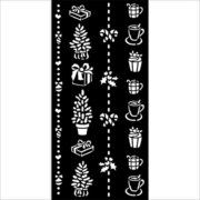 STAMPERIA CHRISTMAS STENCIL - ШАБЛОН 12 Х 25 СМ - KSTDL70