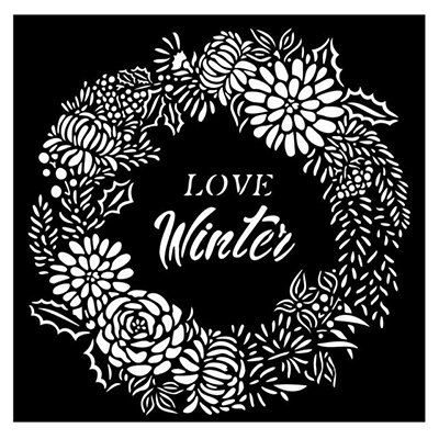 KSTDQ73_1 STAMPERIA CHRISMTAS LOVE WINTER - ШАБЛОН 18Х18 СМ - KSTDQ-73 - Изображение 1