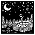 STAMPERIA CHRISTMAS VILLAGE STENCIL- ШАБЛОН 18Х18СМ-KSTDQ-74