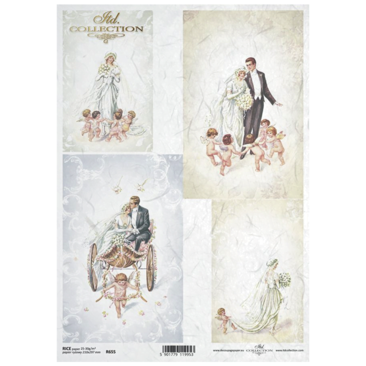 ITD COLLECTION ДЕКУПАЖНА ОРИЗОВА ХАРТИЯ А4 - R0655 - Изображение 1