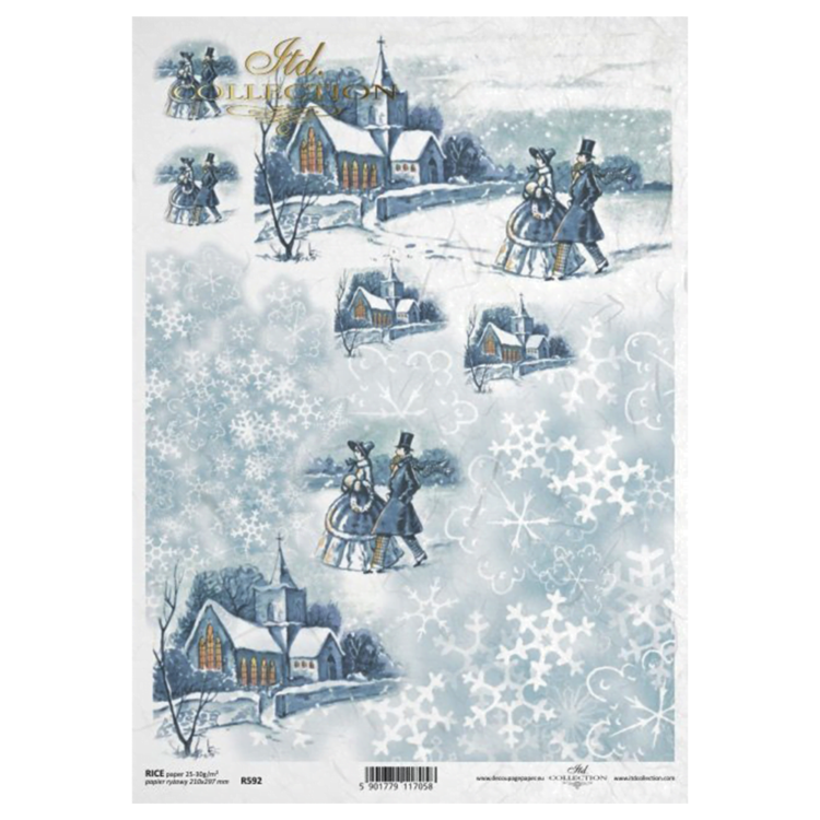 ITD COLLECTION ДЕКУПАЖНА ОРИЗОВА ХАРТИЯ А4 - R0592 - Изображение 1