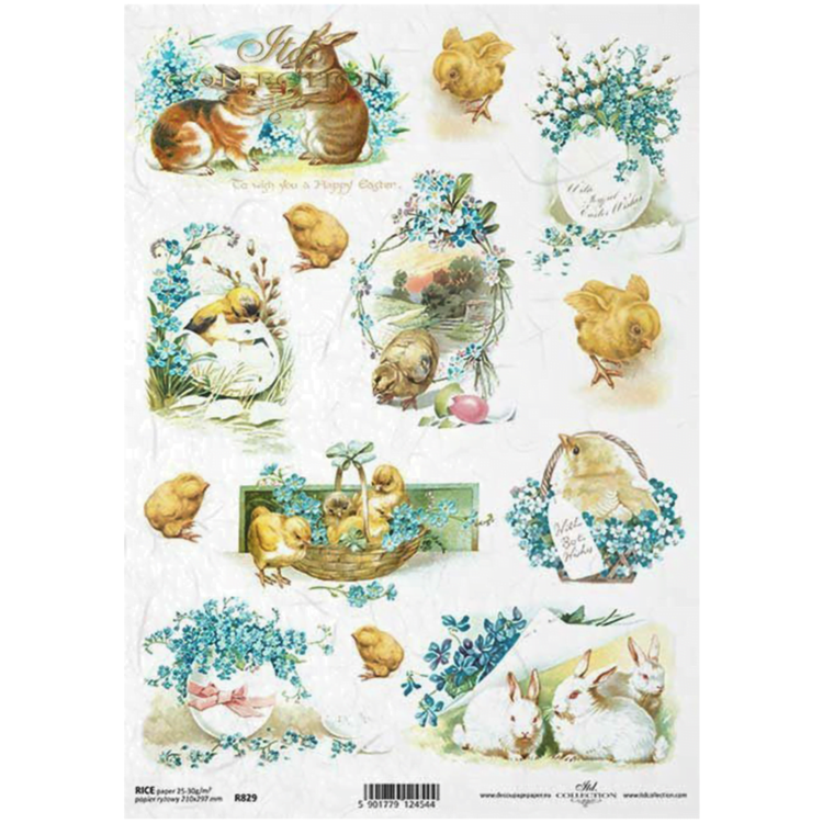ITD COLLECTION ДЕКУПАЖНА ОРИЗОВА ХАРТИЯ А4 - R0829 - Изображение 1