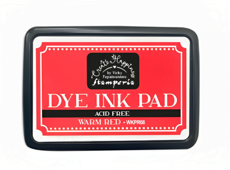 STAMPERIA DYE INK PAD ПИГМЕНТЕН ТАМПОН WKPR08 WARM RED - Изображение 1