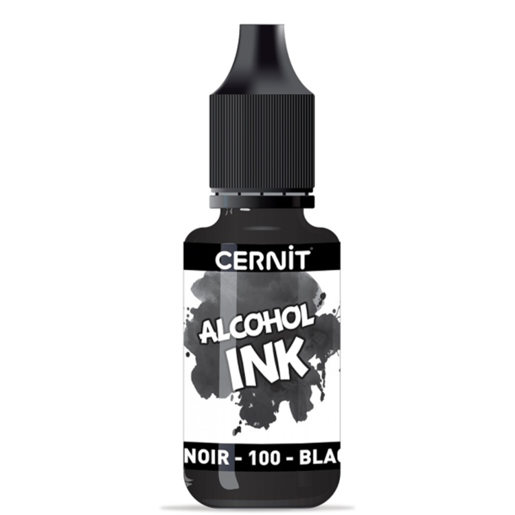 Black 100.jpg CERNIT ALCOHOL INK 20 МЛ - BLACK CE2000020100 - Изображение 1