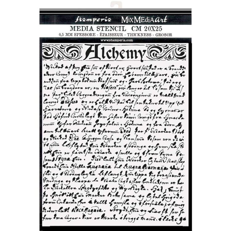 STAMPERIA ALCHEMY MEDIA STENCIL - ШАБЛОН 20 Х 25СМ - KSTD096 - Изображение 1