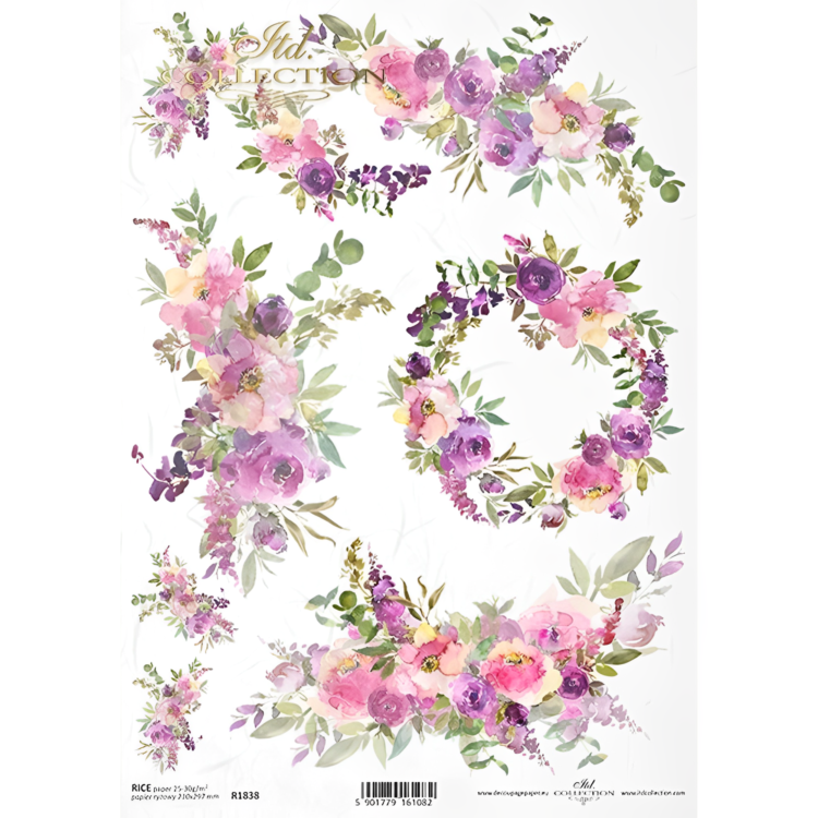 R1838.jpg ITD COLLECTION ДЕКУПАЖНА ОРИЗОВА ХАРТИЯ А4 - R1838 - Изображение 1