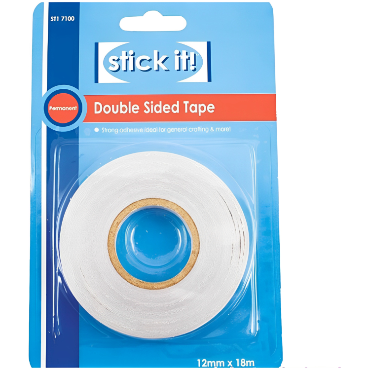 STI 7100.jpg STICK IT ДВОЙНО ЛЕПЯЩА ЛЕНТА 12ММ Х 18М - STI 7100 - Изображение 1