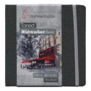 HAHNEMUHLE TONED WATERCOLOUR BOOK СИВ 200ГР, 14/14СМ, 60 СТР